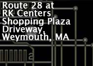 Route 28 at RK Centers Shopping Plaza Driveway, Weymouth, MA